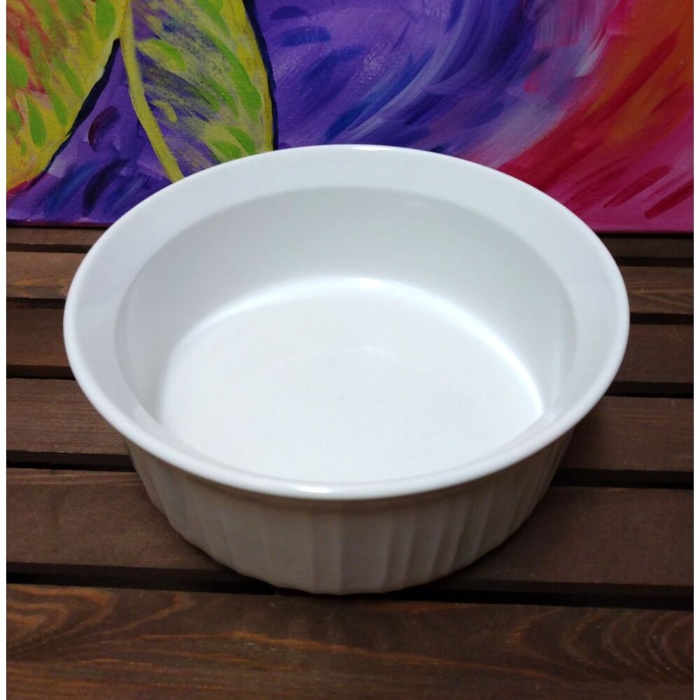 Corningware Round French White Stoneware Casserole Dish 1.4 Liter, Instant Pot